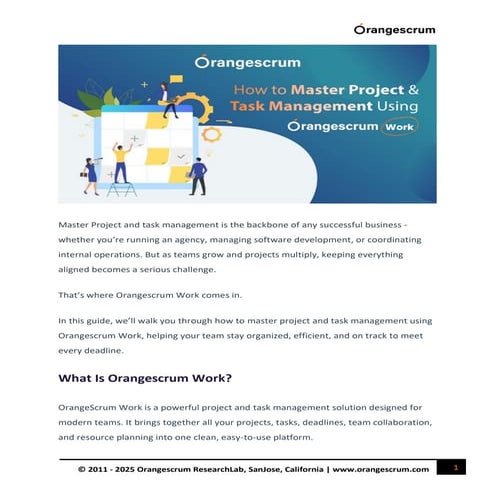 How to Master Project & Task Management Using Orangescrum Work