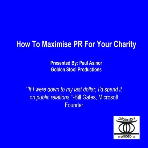 How To Maximise PR For Your Charity