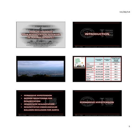 ACTEP2014: How to maximise resuscitation in trauma 2014