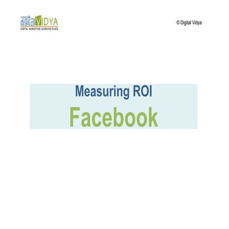 How to Measure ROI on Facebook | PPT