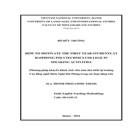 A STUDY ON DIFFICULTIES IN SPEAKING SKILLS OF FIRST-YEAR ENGLISH ...