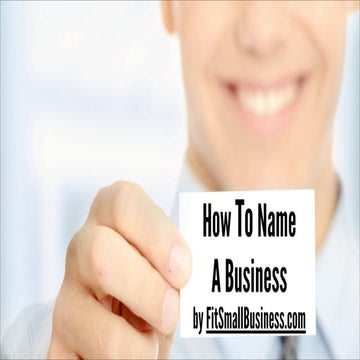 How To Name A Business In 7 Steps