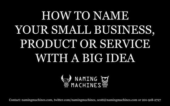 Naming Machines, Brand namer at Namingmachines.com