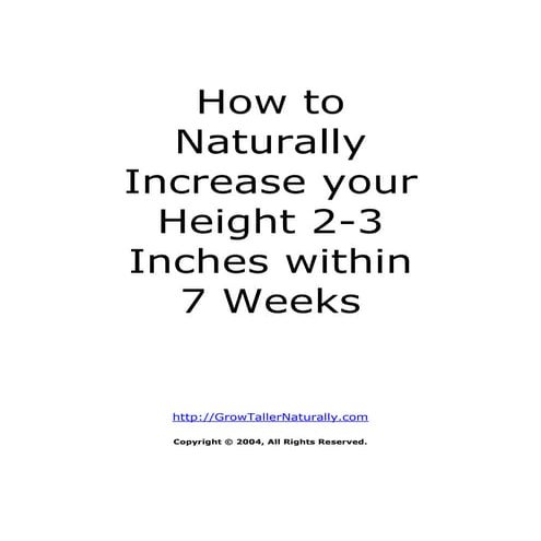 How to naturally increase your height