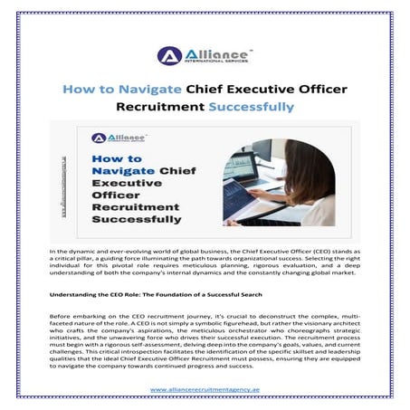 The Ultimate Guide to Chief Executive Officer Recruitment Finding the ...