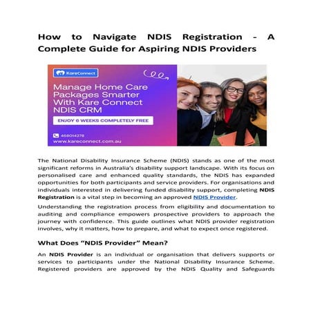 Step-by-Step Guide to NDIS Provider Application and Registration ...
