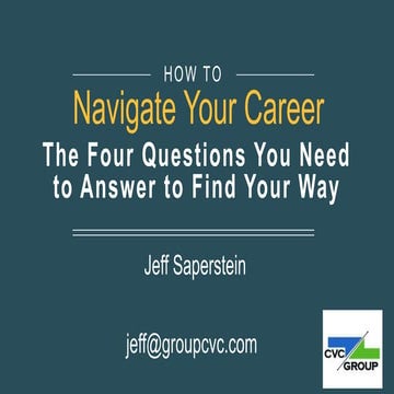 How to Navigate Your Career 