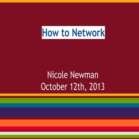 How To Network