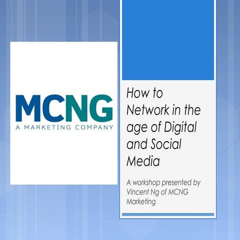 How to Network in the Age of Digital and Social Media
