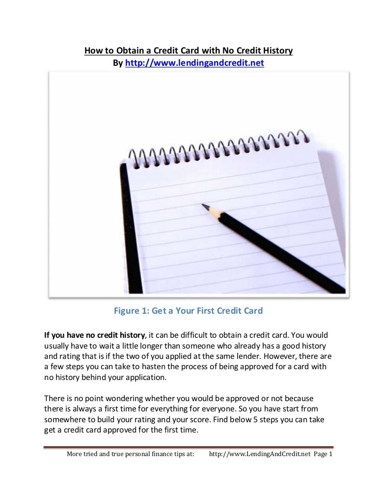 can i get finance with no credit history