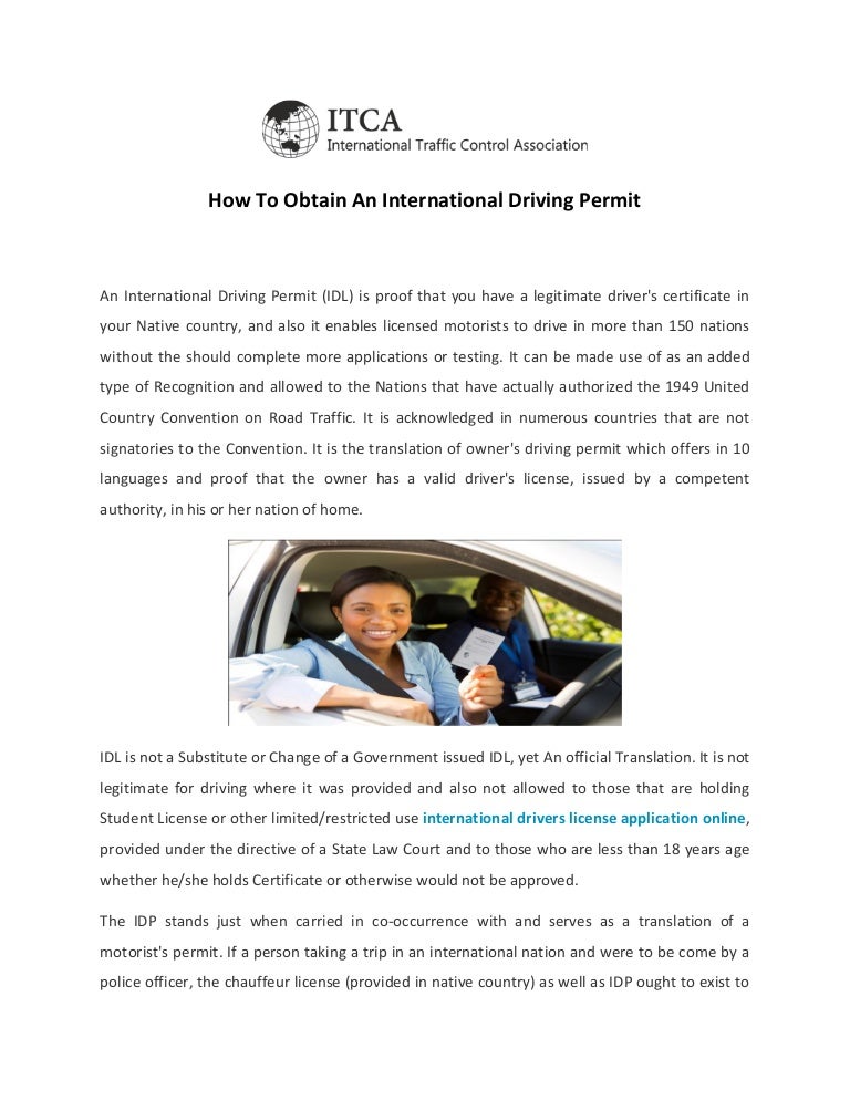 Apply for international driver license - erosac