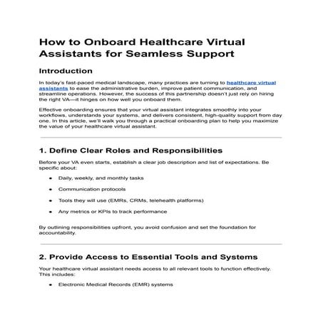 How to Onboard Healthcare Virtual Assistants for Seamless Support.pdf