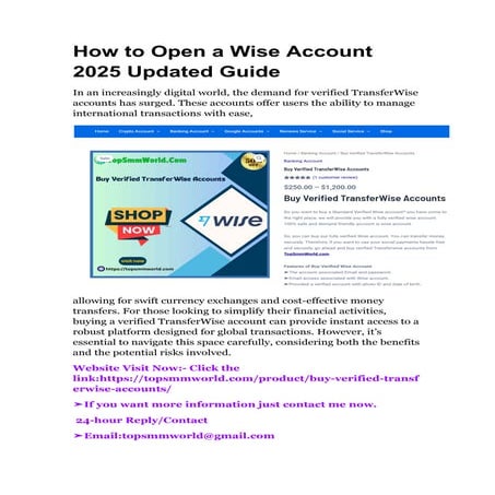 How to Open a Wise Account 2025 Updated Guide.pdf