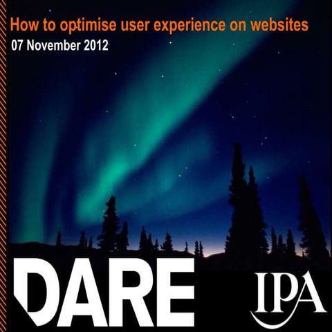 How to optimise user experience on websites