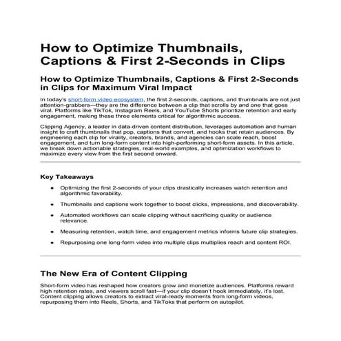 How to Optimize Thumbnails, Captions & First 2-Seconds in Clips.docx