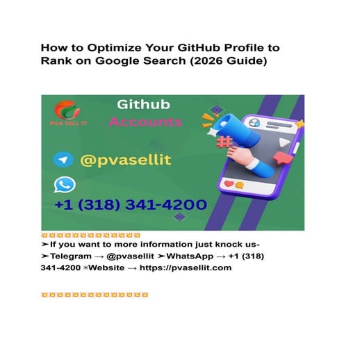 How to Optimize Your GitHub Profile to Rank on Google Search (2026 ...