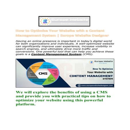 CMS WEBSITE DESIGN | CONTENT MANAGEMENT SYSTEM | PPTX