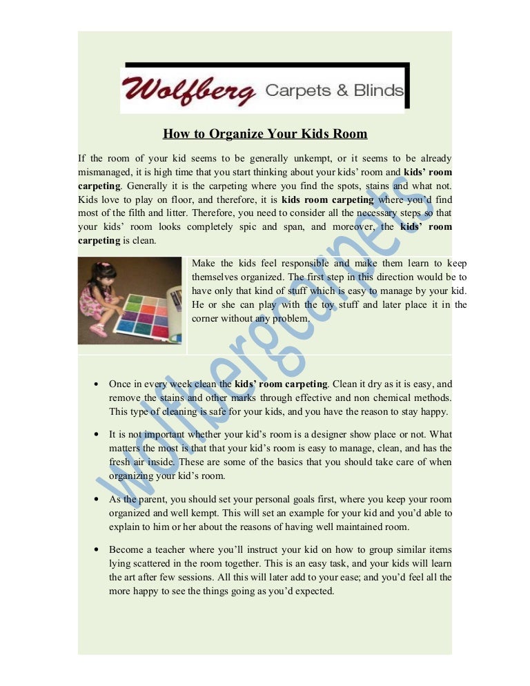 How To Organize Your Kids Room