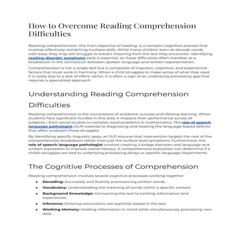 Reading difficulties | PPTX