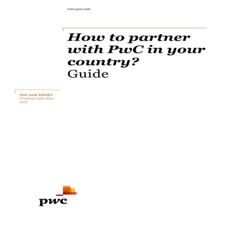 How to partner with PwC in your country- Guide