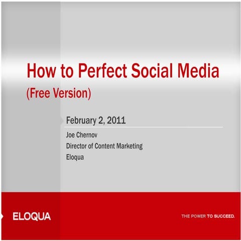 How to perfect social media chernov