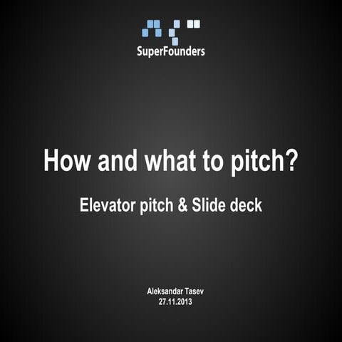 How to pitch