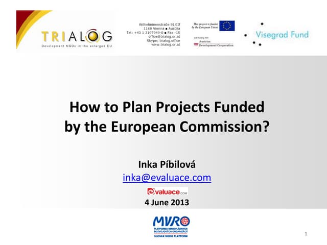 How to plan EC-funded projects