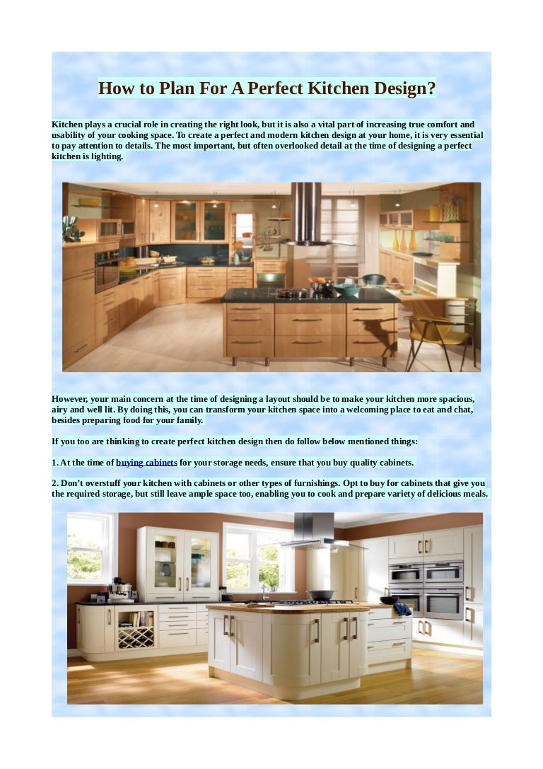 How to plan for a perfect kitchen design