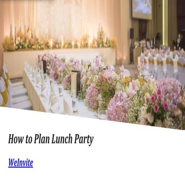 How to plan lunch party | weinvite