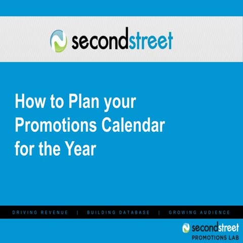 How to Plan Your Promotions Calendar for the Year | PPTX