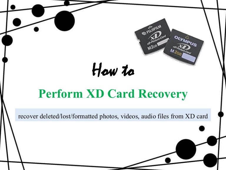 How to Perform XD Card Recovery