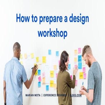 How to prepare a design workshop