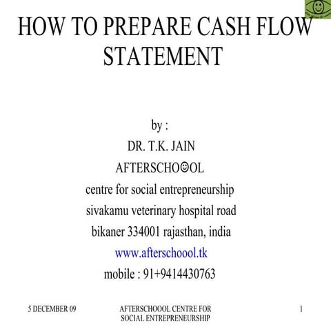 How To Prepare Cash Flow Statement