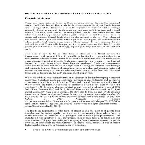 How to prepare cities against extreme climate events