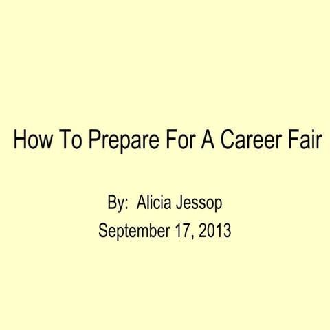 How to prepare for a career fair