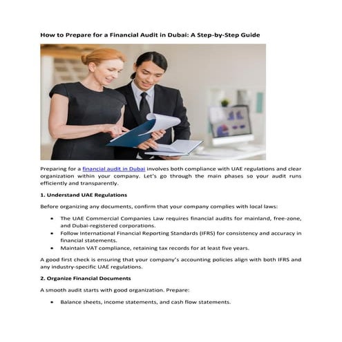 How to Prepare for a Financial Audit in Dubai - A Step-by-Step Guide | PDF