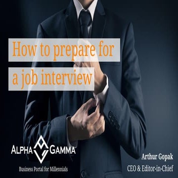 How to prepare for a job interview