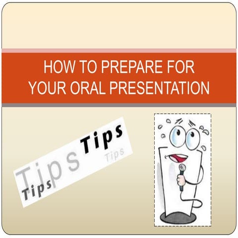 How to prepare for an oral presentation   project 1