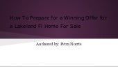 How to prepare for a winning offer ...