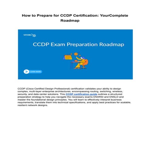 How to Prepare for CCDP Certification: Step-by-Step Guide | PDF