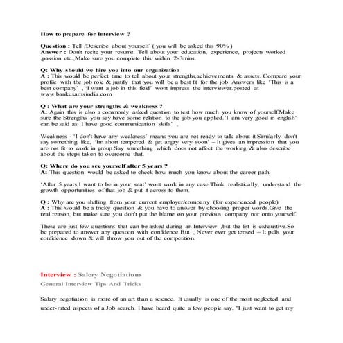 How to prepare for interview