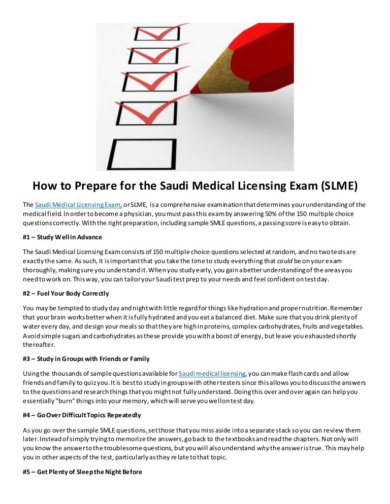 How to prepare for the saudi medical licensing exam