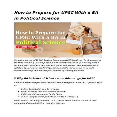 How to start UPSC preparation from zero level | PDF