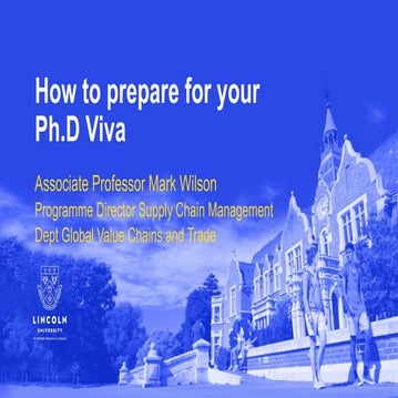 How To Prepare For Your Phd Oral Nov 2021 Pptx