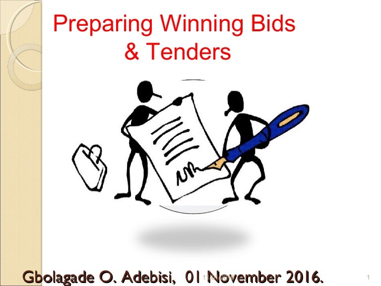 How to prepare winning bids and tenders final version 01 november 2016