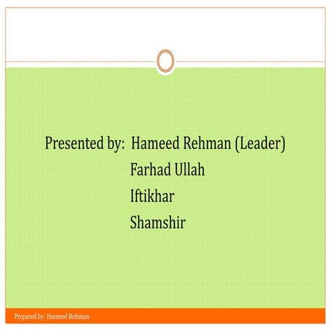 How to present a topic/presentation?