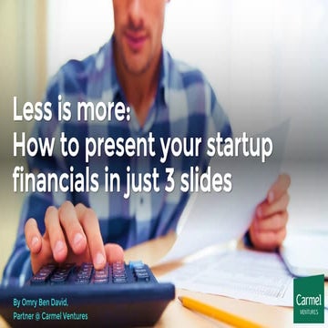 How to present your startup financials in just 3 slides