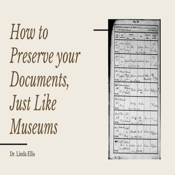 How to Preserve your Documents, Just like Museums