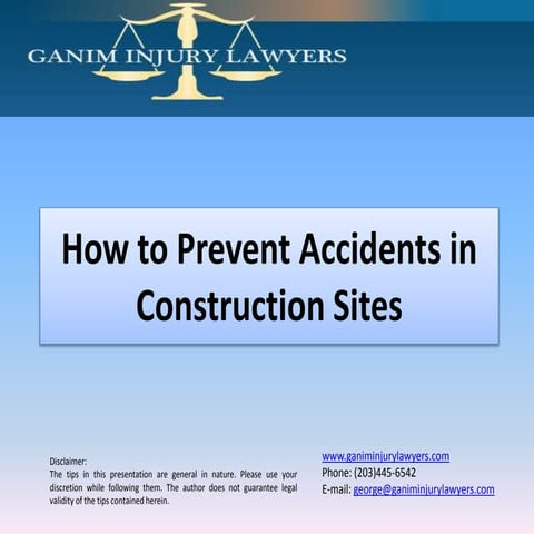 How to prevent accidents in construction sites