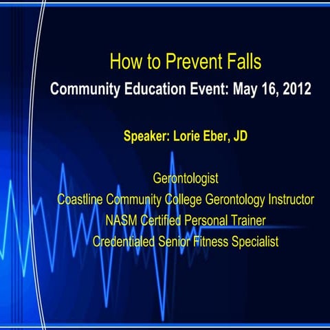 How to prevent falls ppt | PDF